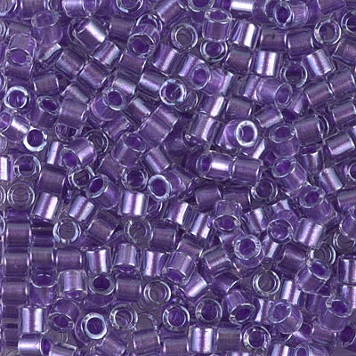 DBL0906 - Crystal/Purple Inside Color Lined Sparkle/Dyed